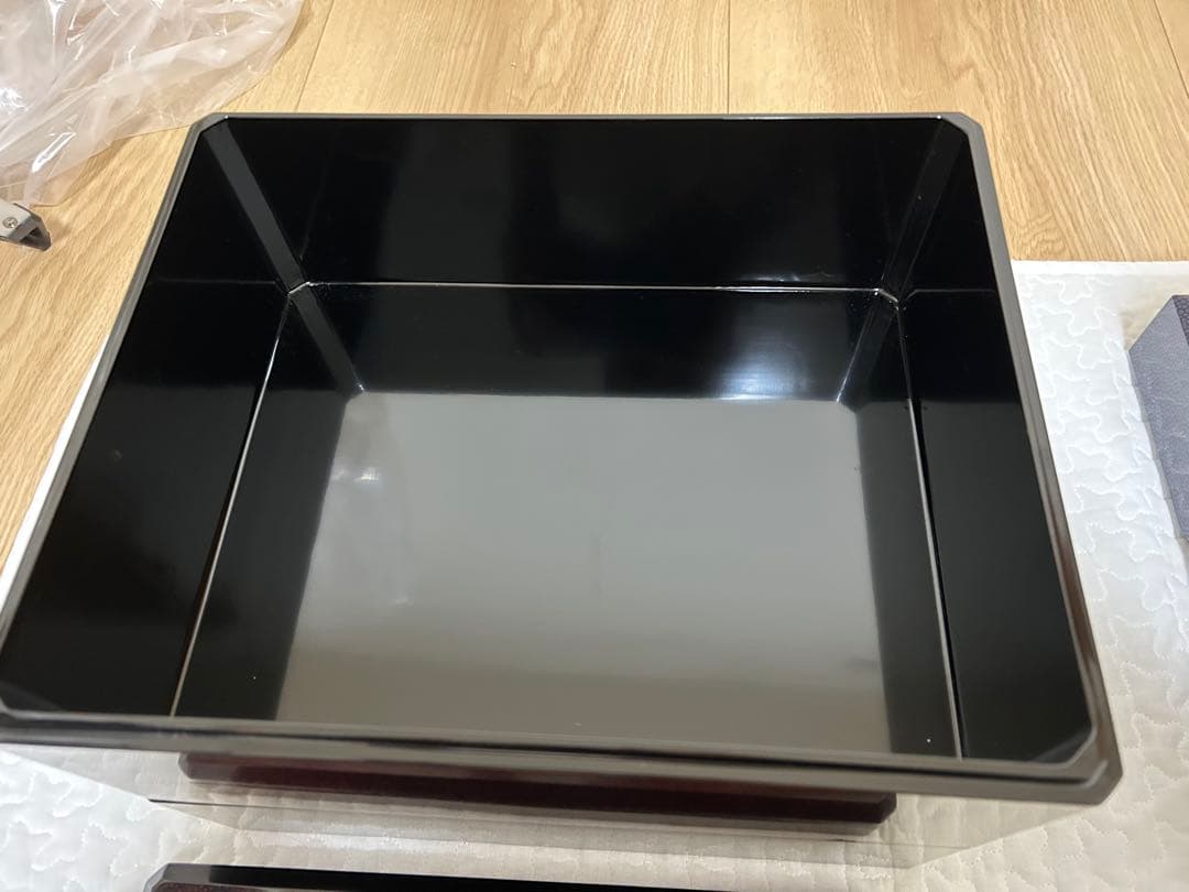 【最終値下げ】津軽塗 七々子塗り 2段重箱