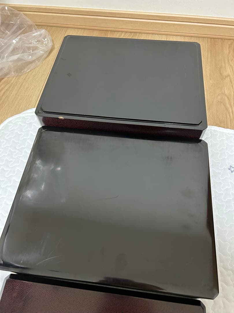 【最終値下げ】津軽塗 七々子塗り 2段重箱