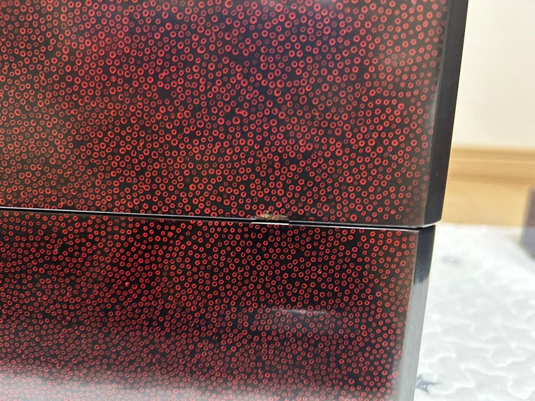 【最終値下げ】津軽塗 七々子塗り 2段重箱