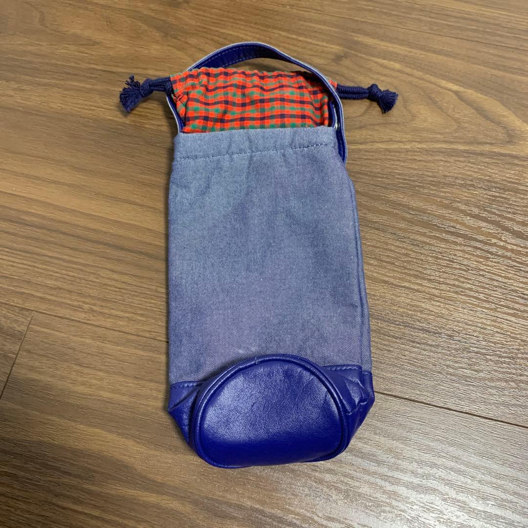 【レア　美品】familiar 哺乳瓶入れ　デニム水筒カバー