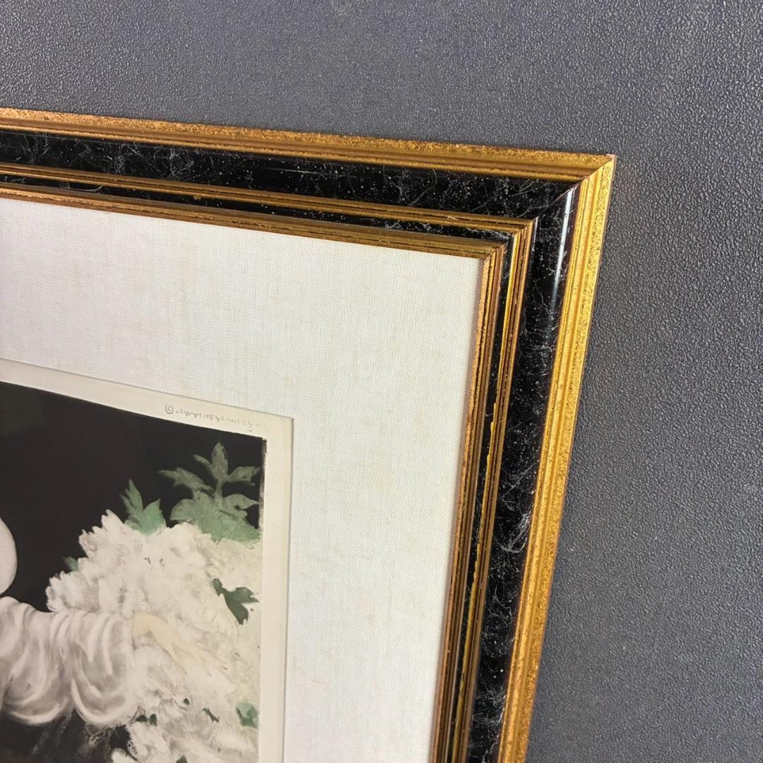 ルイ・イカール「恋の華」銅版画 エッチング 大作 12号大 直筆サイン入り