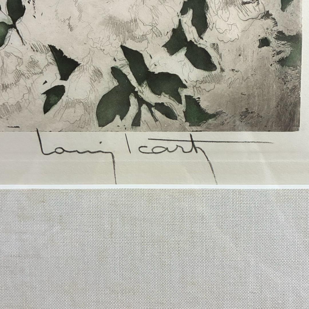 ルイ・イカール「恋の華」銅版画 エッチング 大作 12号大 直筆サイン入り