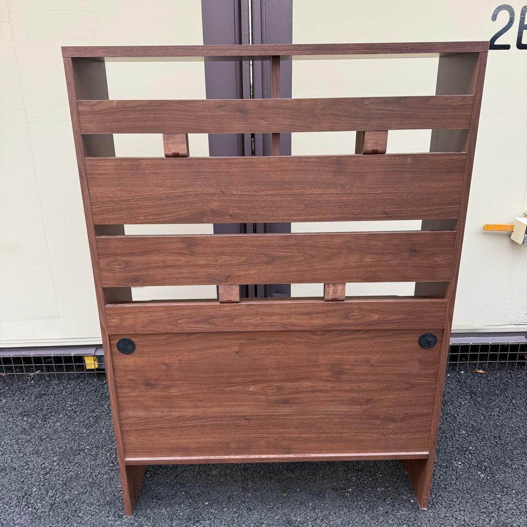 堀田木工所　無垢　アルダー材　デスク棚　ラック　本棚　ウォールナット