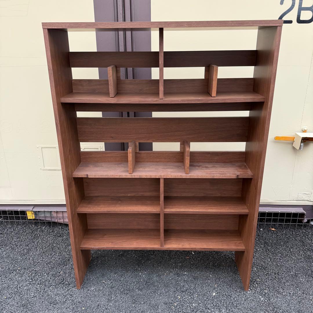 堀田木工所　無垢　アルダー材　デスク棚　ラック　本棚　ウォールナット