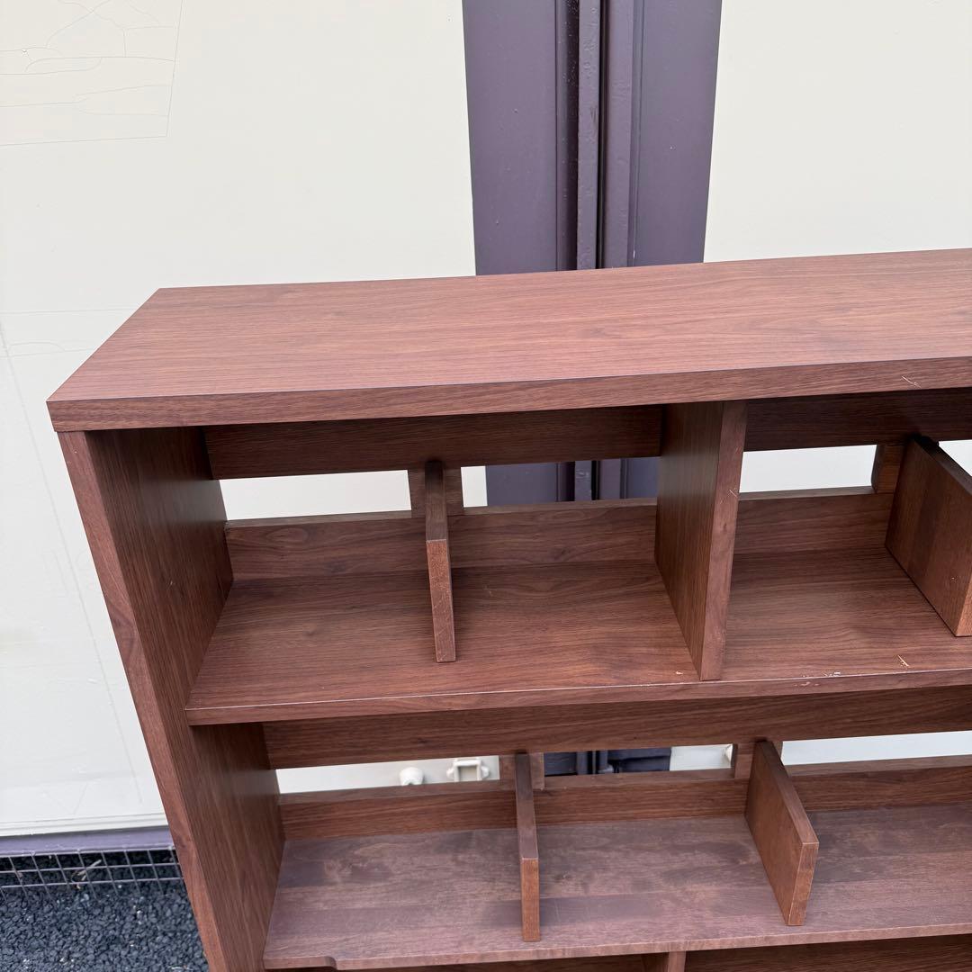 堀田木工所　無垢　アルダー材　デスク棚　ラック　本棚　ウォールナット