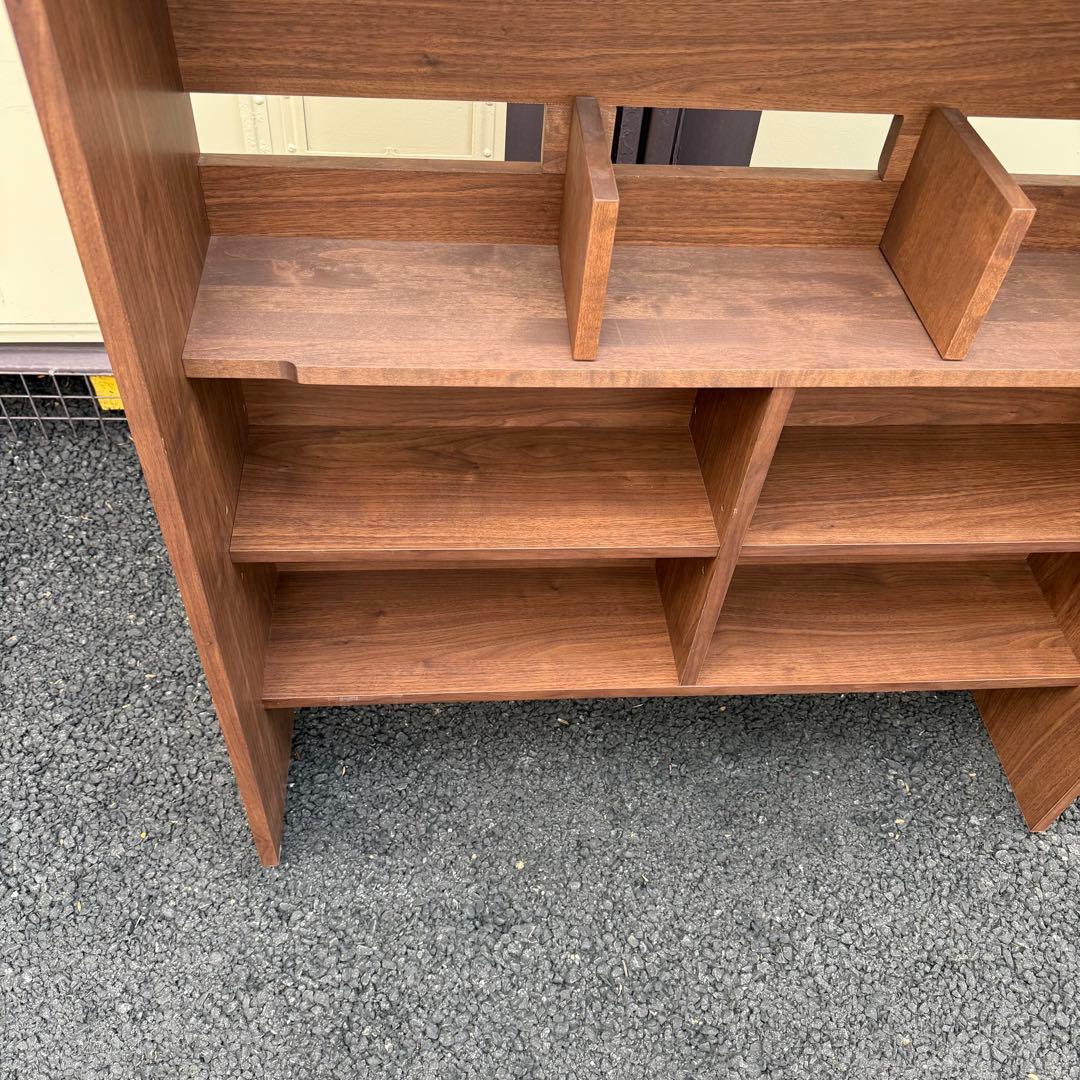 堀田木工所　無垢　アルダー材　デスク棚　ラック　本棚　ウォールナット