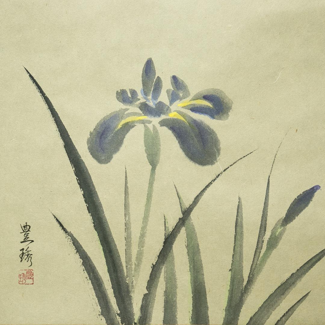 掛軸-1784　大徳寺　平兮伯道　賛　豊琇　画　「薫風自南来」　共箱