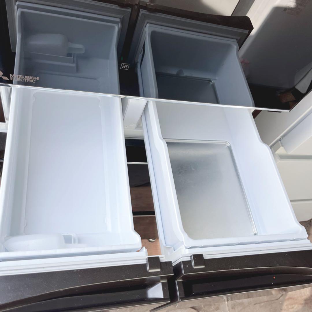 取付無料！三菱チルドルーム搭載おしゃれブラウンインテリア5ドア冷蔵庫！洗濯機