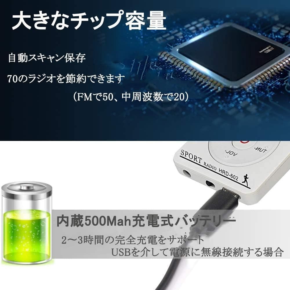 携帯ラジオ 高感度ワイドFM AM 受信 健康管理機能搭載 EDC