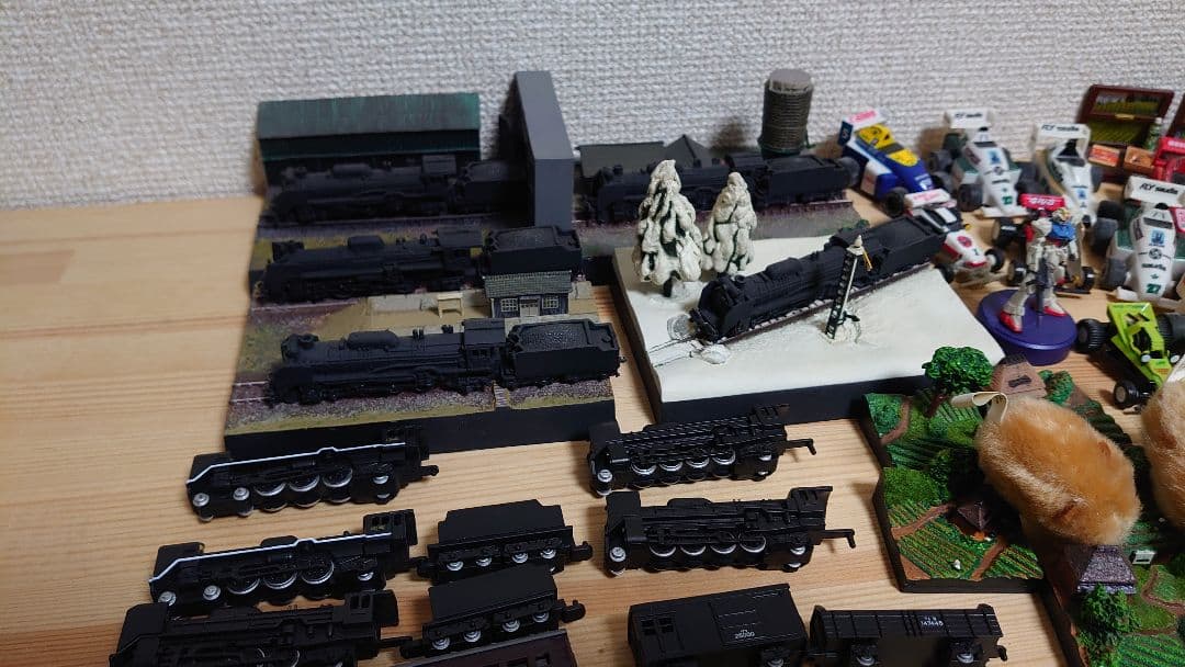 鉄道模型 大量まとめ売り ジオラマ付き SL・客車・レール多数 レトロ 希少色々