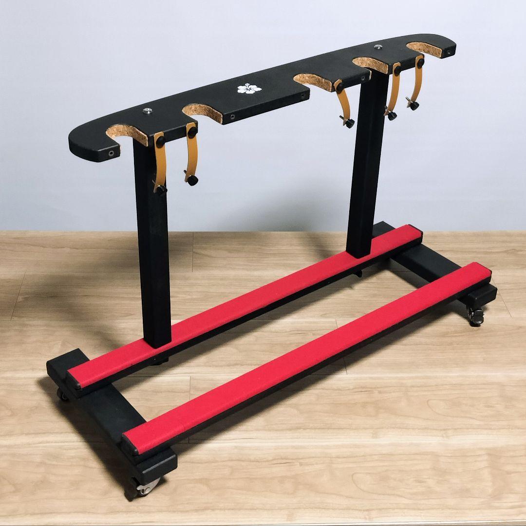 沖縄三線スタンド 5丁用（三線/ウクレレ／ギタレレ）シンプルモデル　三線立て