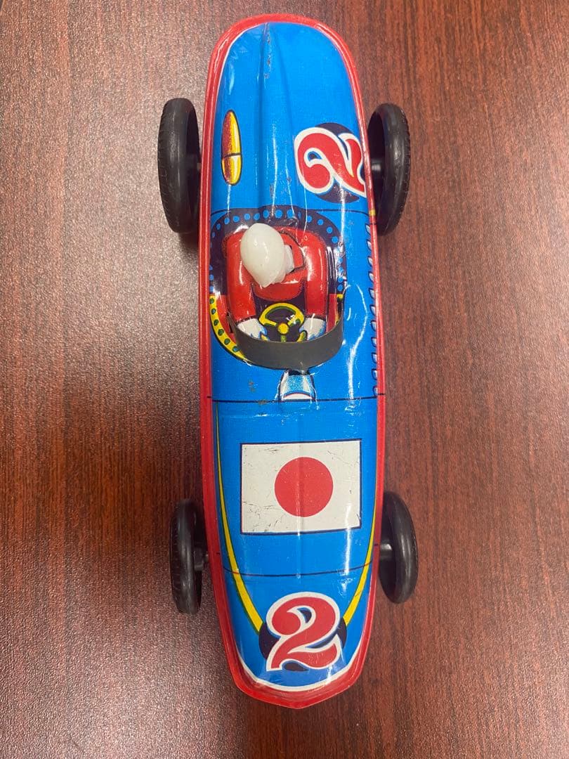 【超レア商品ブリキ】日本国旗デザイン レーシングカー No.2