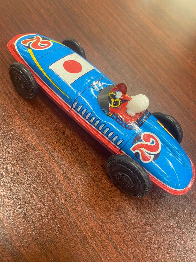【超レア商品ブリキ】日本国旗デザイン レーシングカー No.2