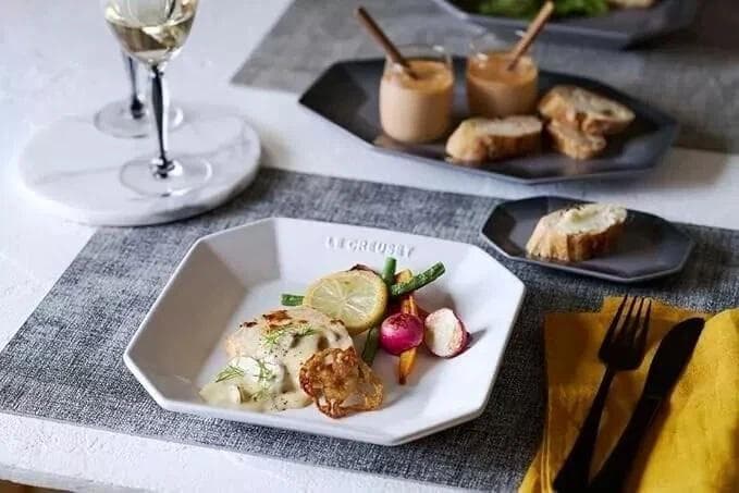 LECREUSET ル・クルーゼ オクタゴンプレート ホワイト 4種セット 新品