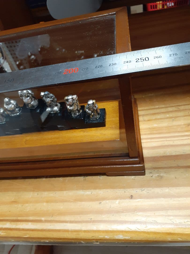 七福神 彫刻 金属製 木製台座