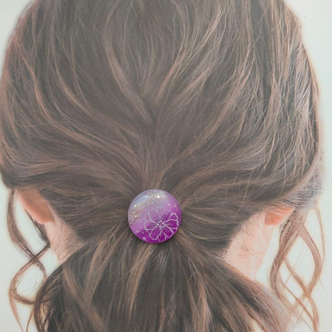 【893】ハンドメイド　レジン　ヘアゴム　ポニーフック