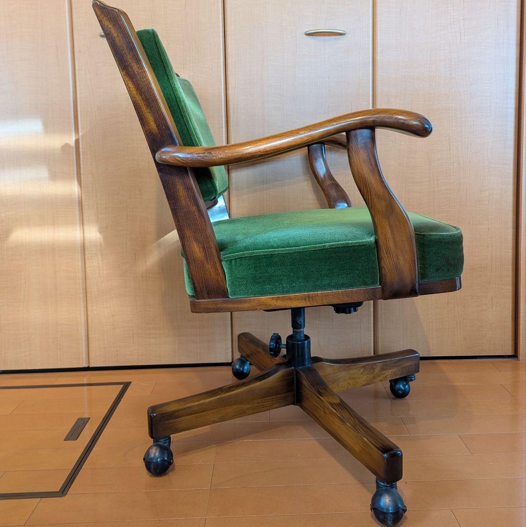 80s karimoku オールドカリモク コロニアル デスク チェア 書斎椅子