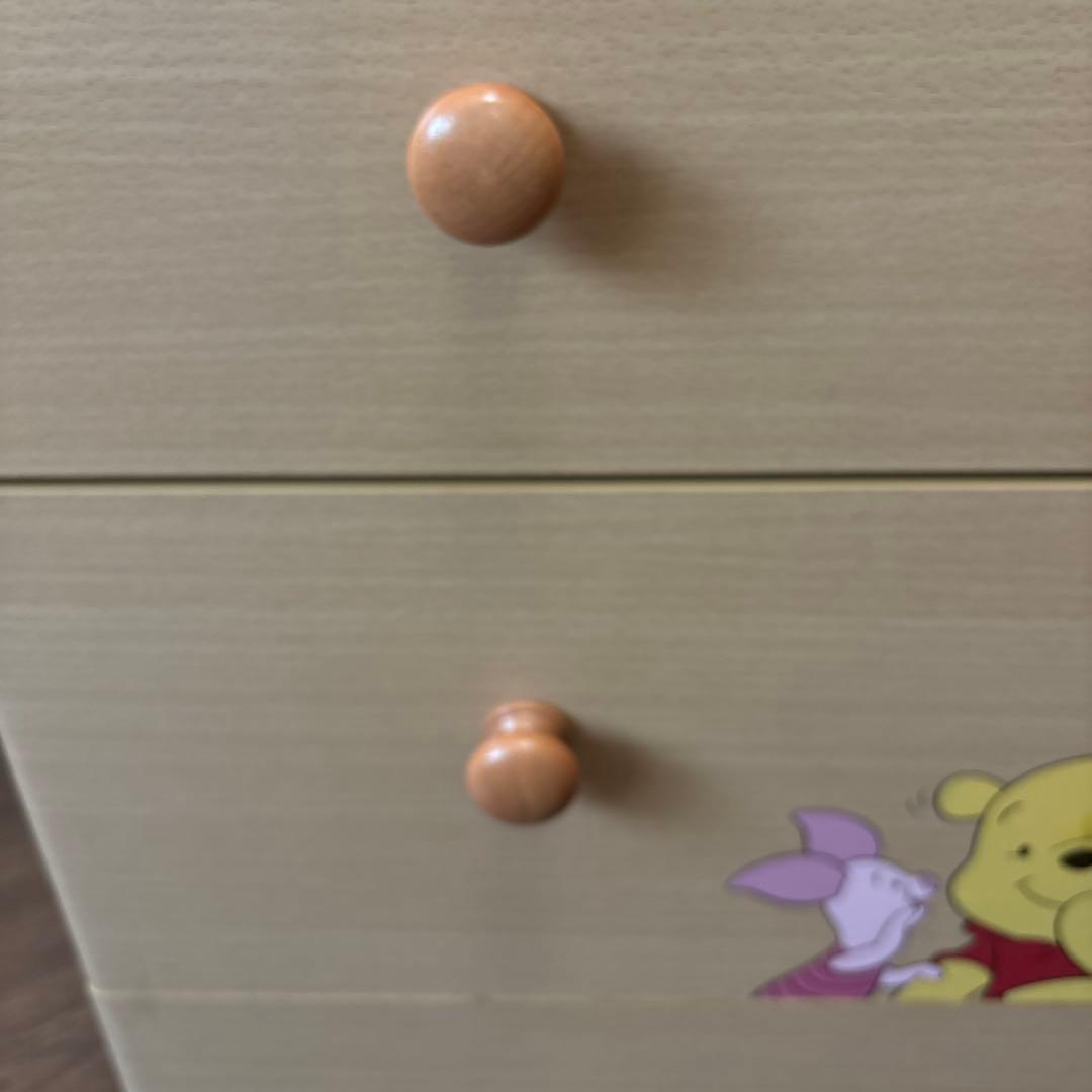 【廃盤品】　KATOJI プーさんチェストベビータンスキャスター付 3/15迄