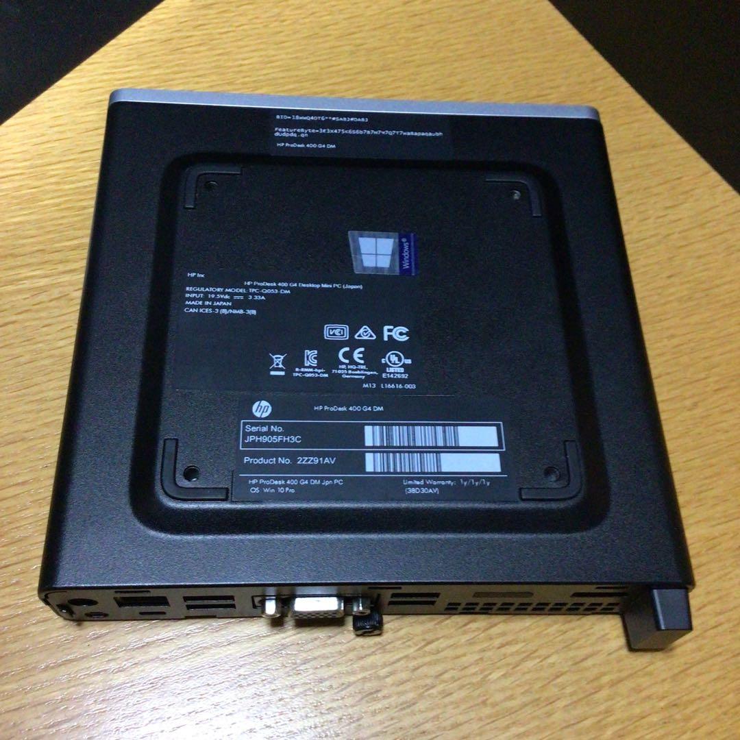 HP ProDesk 400 G4 DM ミニPCパソコン