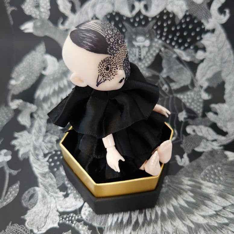 ドールミニヘッド　鳥【ヘッド+六角形の箱】※ボディ・背景は付属しません