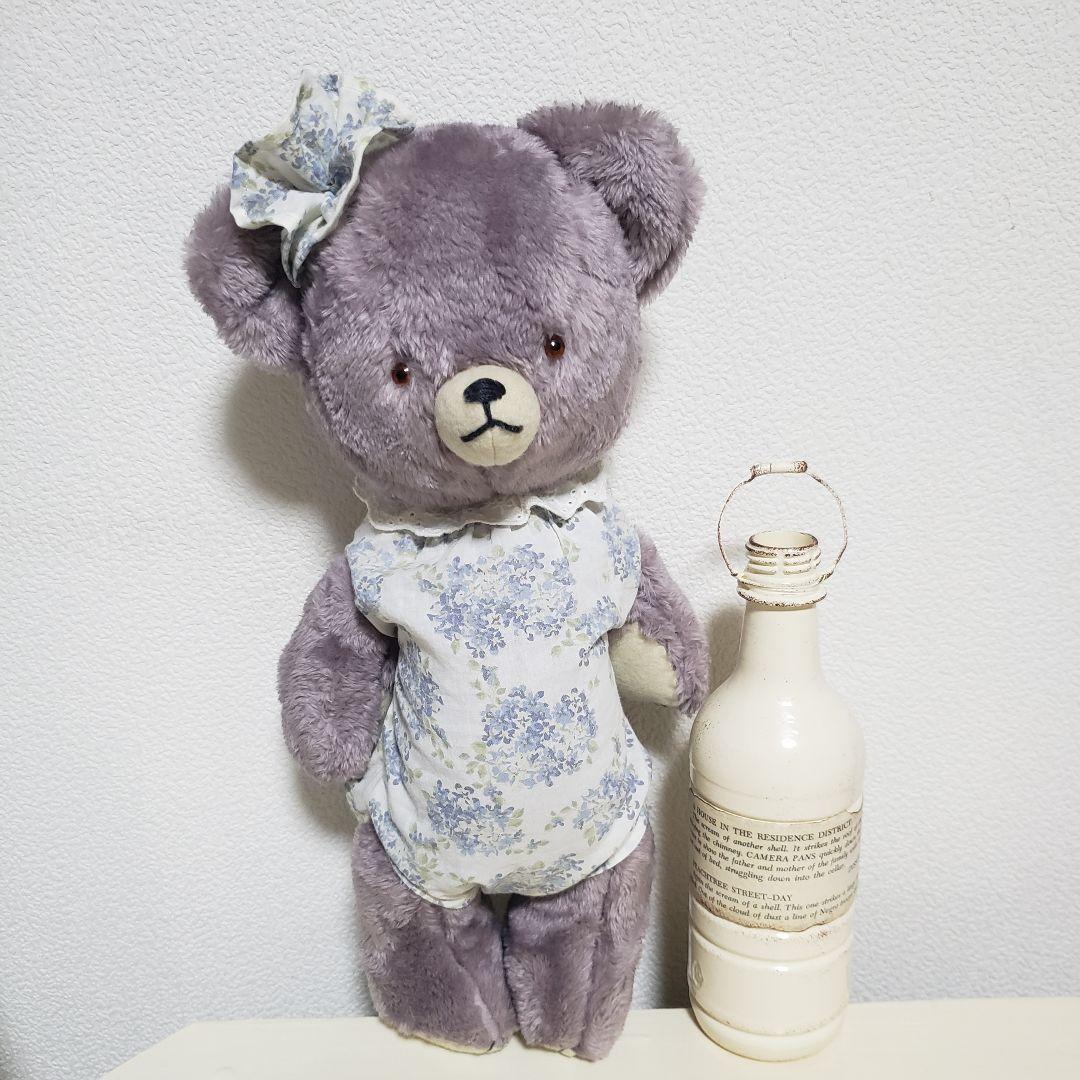 No.539 テディベア　薄紫×ロンパース