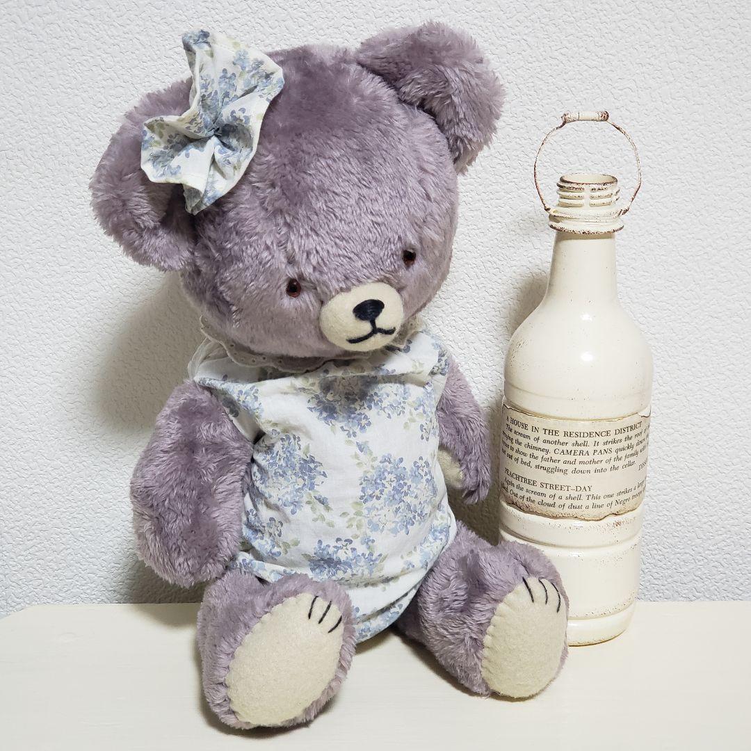 No.539 テディベア　薄紫×ロンパース