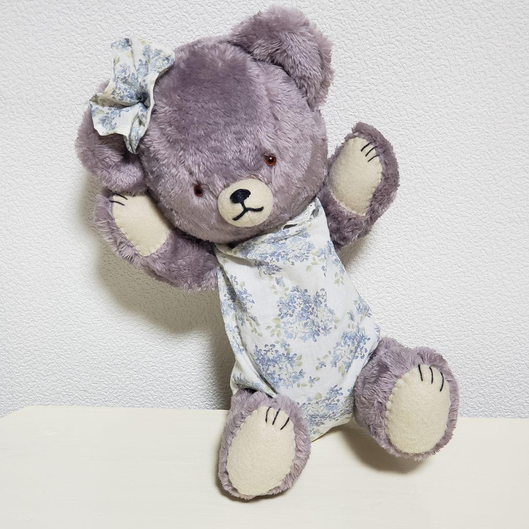 No.539 テディベア　薄紫×ロンパース