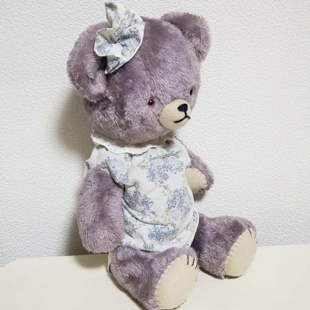 No.539 テディベア　薄紫×ロンパース