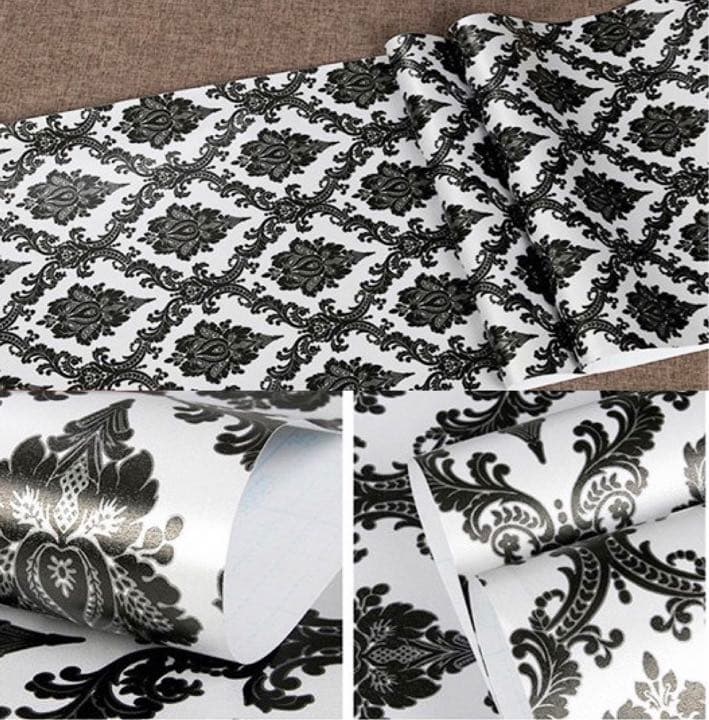 激安　大容量　40m ステッカー　シール　リメイク　壁紙　ダマスク柄　ダマスク