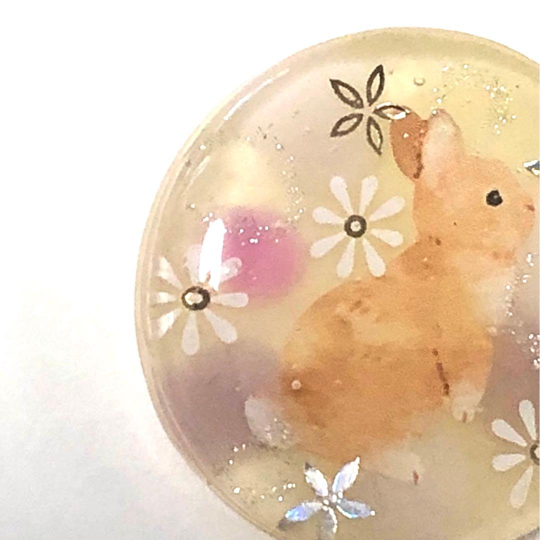 レジンヘアゴム　NO.255♡癒しのうさ子さん