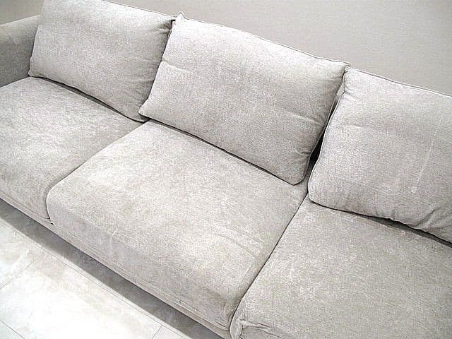 【展示品】リーンロゼ「エンキ」3人掛けソファ フェザークッション 約120万
