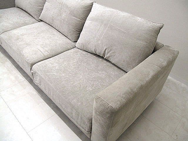 【展示品】リーンロゼ「エンキ」3人掛けソファ フェザークッション 約120万