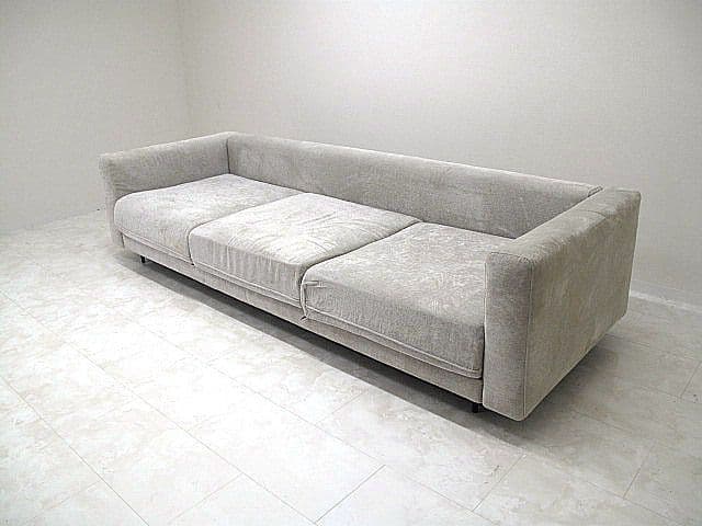 【展示品】リーンロゼ「エンキ」3人掛けソファ フェザークッション 約120万