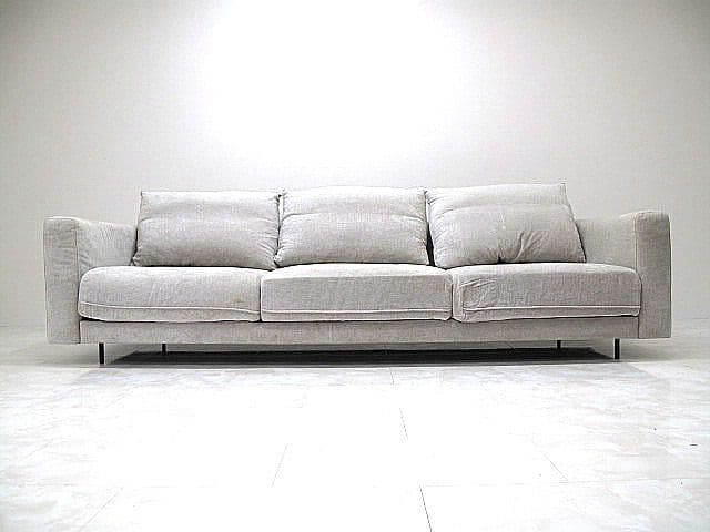 【展示品】リーンロゼ「エンキ」3人掛けソファ フェザークッション 約120万