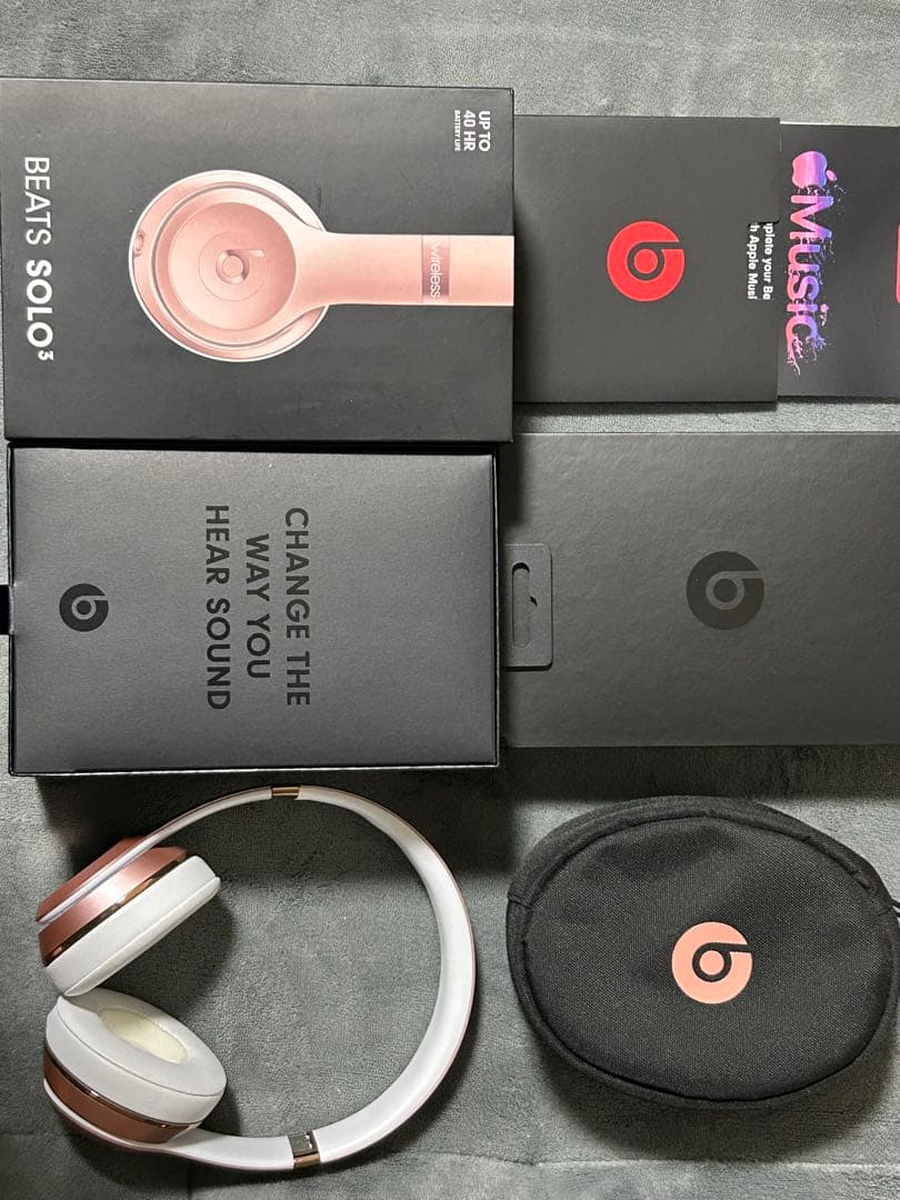 Beats Solo3 ワイヤレスヘッドホン ローズゴールド