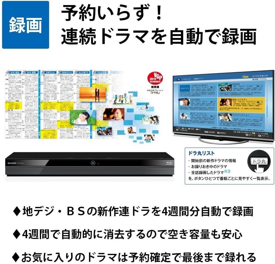 シャープ AQUOS ブルーレイレコーダー 1TB BD-NW1200