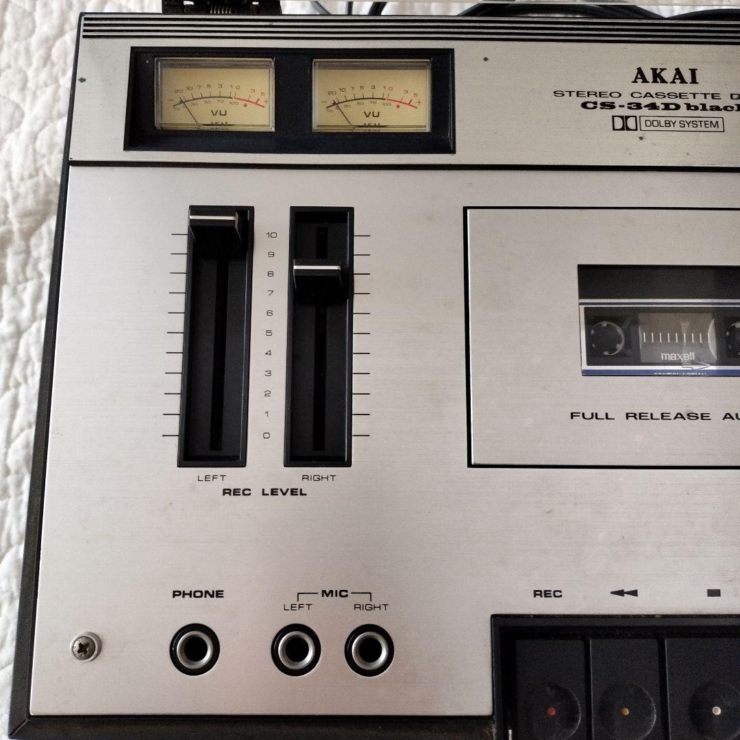 【動作確認済】赤井電機　AKAI　カセットデッキ　CS-34D　akai