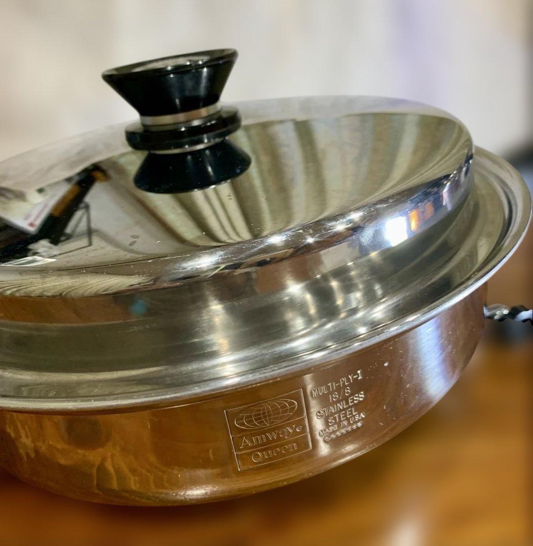 Amway Queen/IH/6Lシチューパンセット/大フライパン/大片手鍋