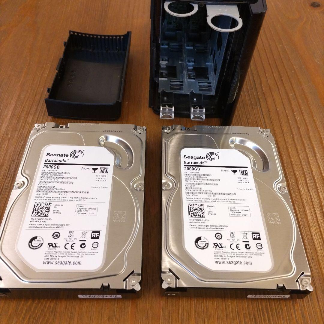 外付けハードディスク・ドライブ Buffalo NAS LS-WXB4.0 TL/R1J 4TB 2TB X 2