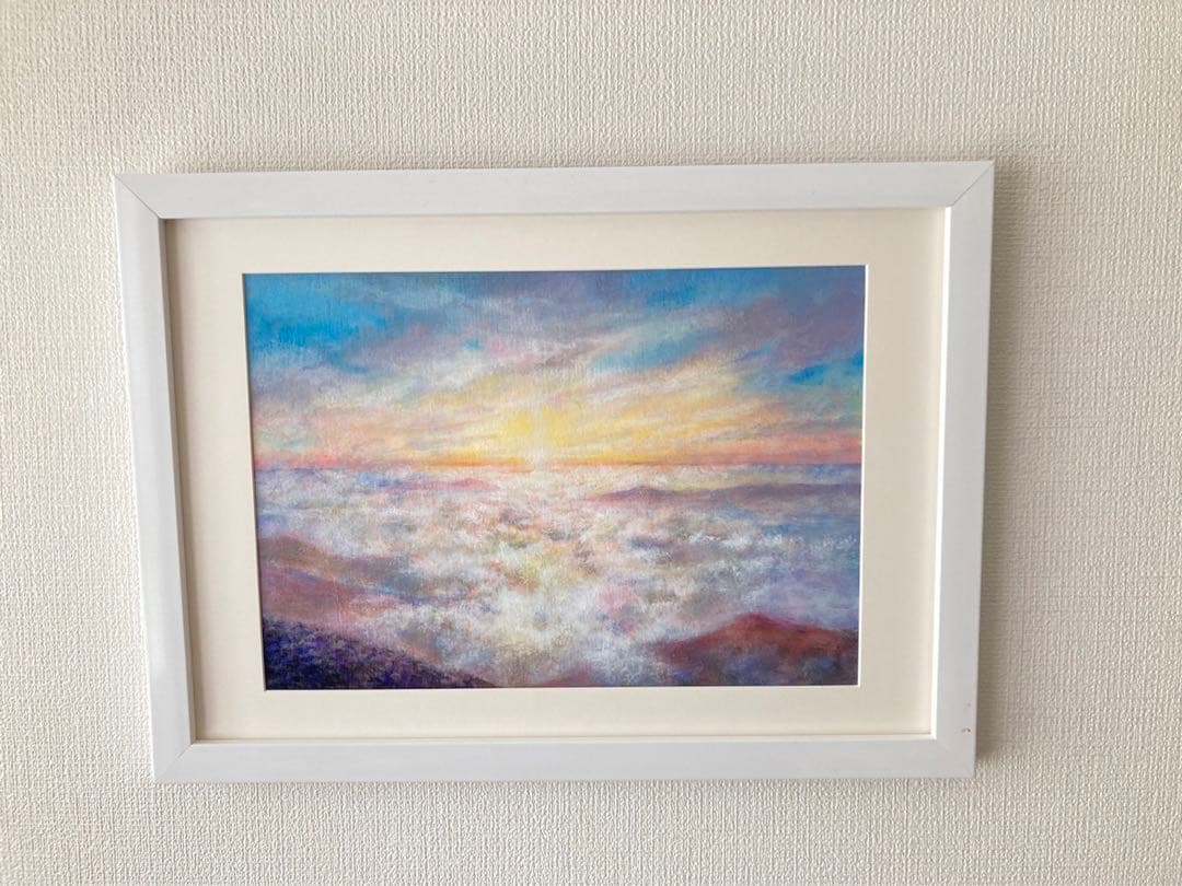 絵画　雲海4 原画　額縁無し　A4サイズ