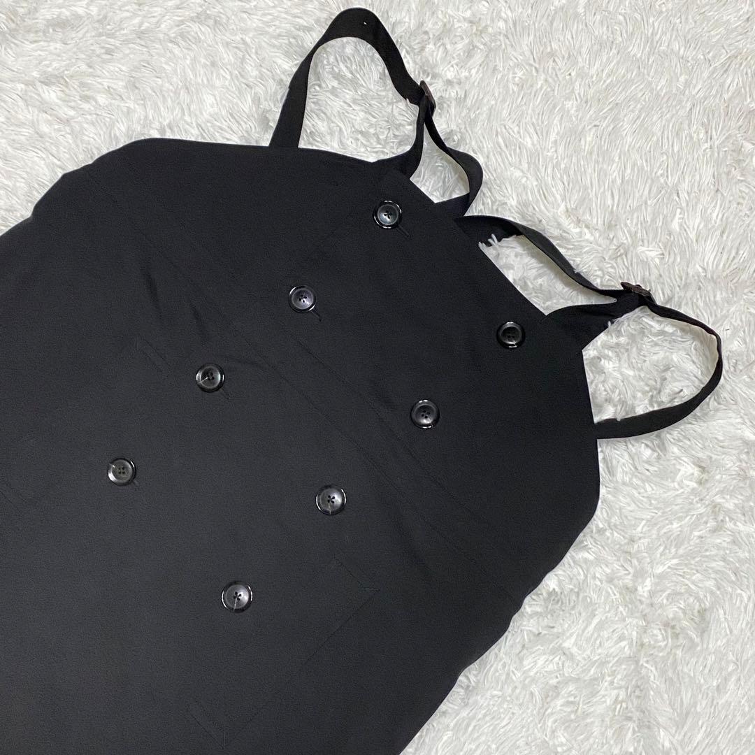 【良品】SHAREEF・シャリーフ・オーバーエプロン・黒・2サイズ