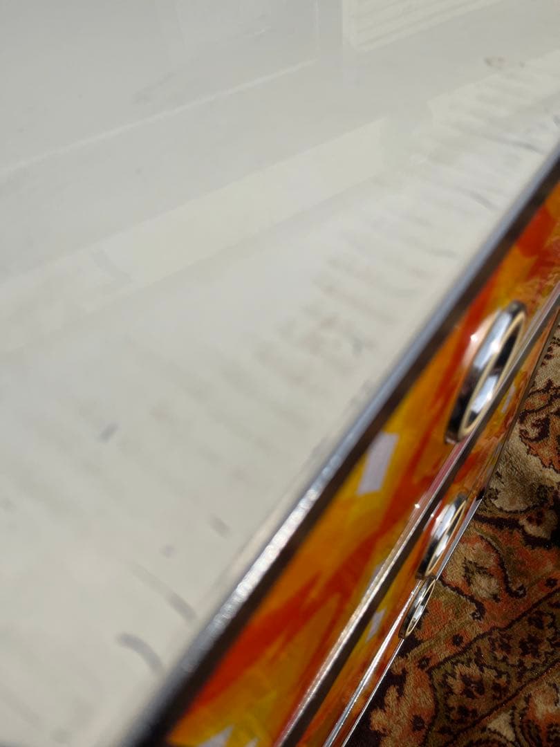 レトロポップ 収納ケース インテリア 当時物 昭和レトロ オレンジ 3段ケース