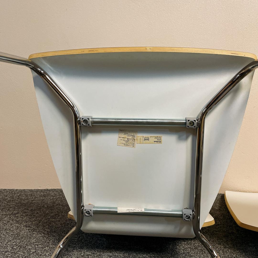 4脚セット 廃盤　希少　IKEA　ダイニングチェアー　VILMAR　ホワイト