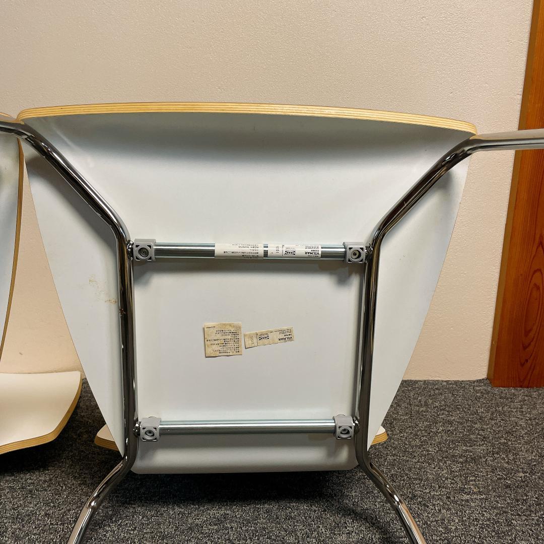 4脚セット 廃盤　希少　IKEA　ダイニングチェアー　VILMAR　ホワイト