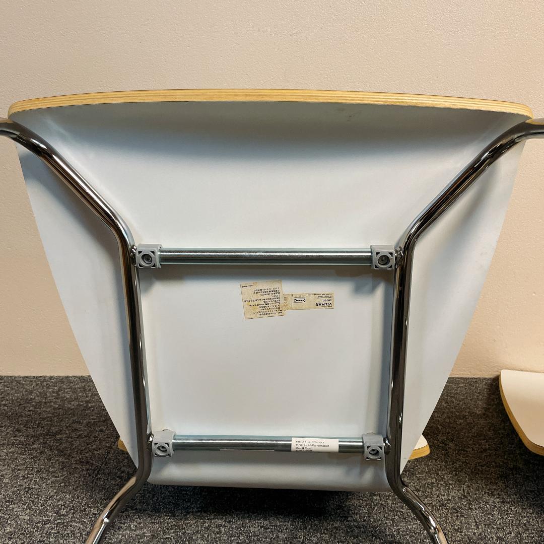 4脚セット 廃盤　希少　IKEA　ダイニングチェアー　VILMAR　ホワイト