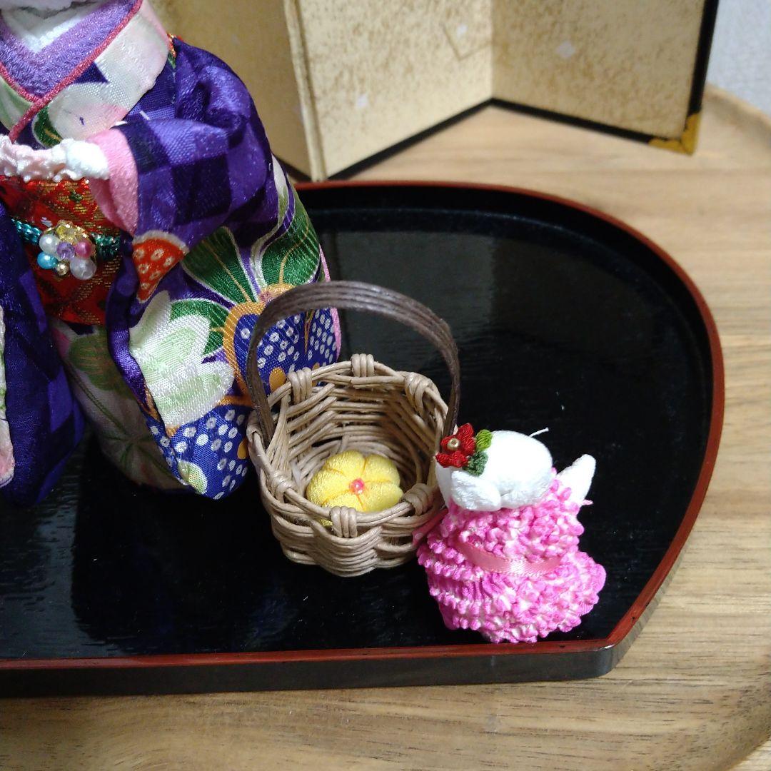 ちりめん細工ねこさんのお出かけ