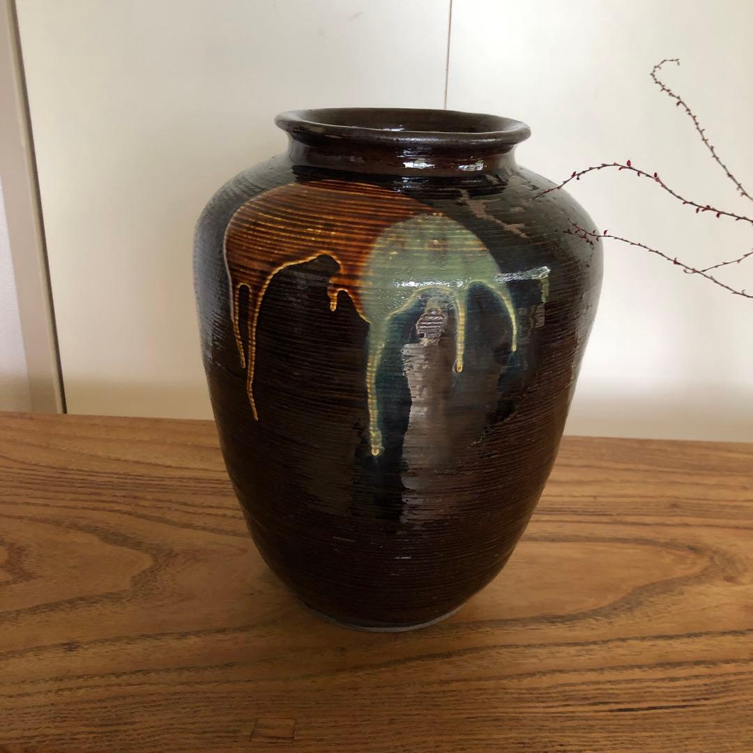 小鹿田焼　壺　窯元　大分　日田市　花卉　花瓶