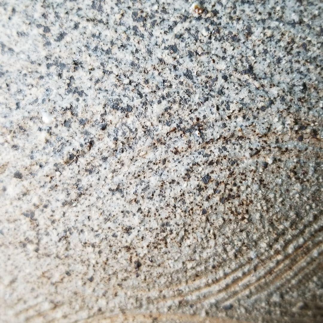 信楽焼 花瓶 花入れ 青窯肌クシ目 直径２２cm