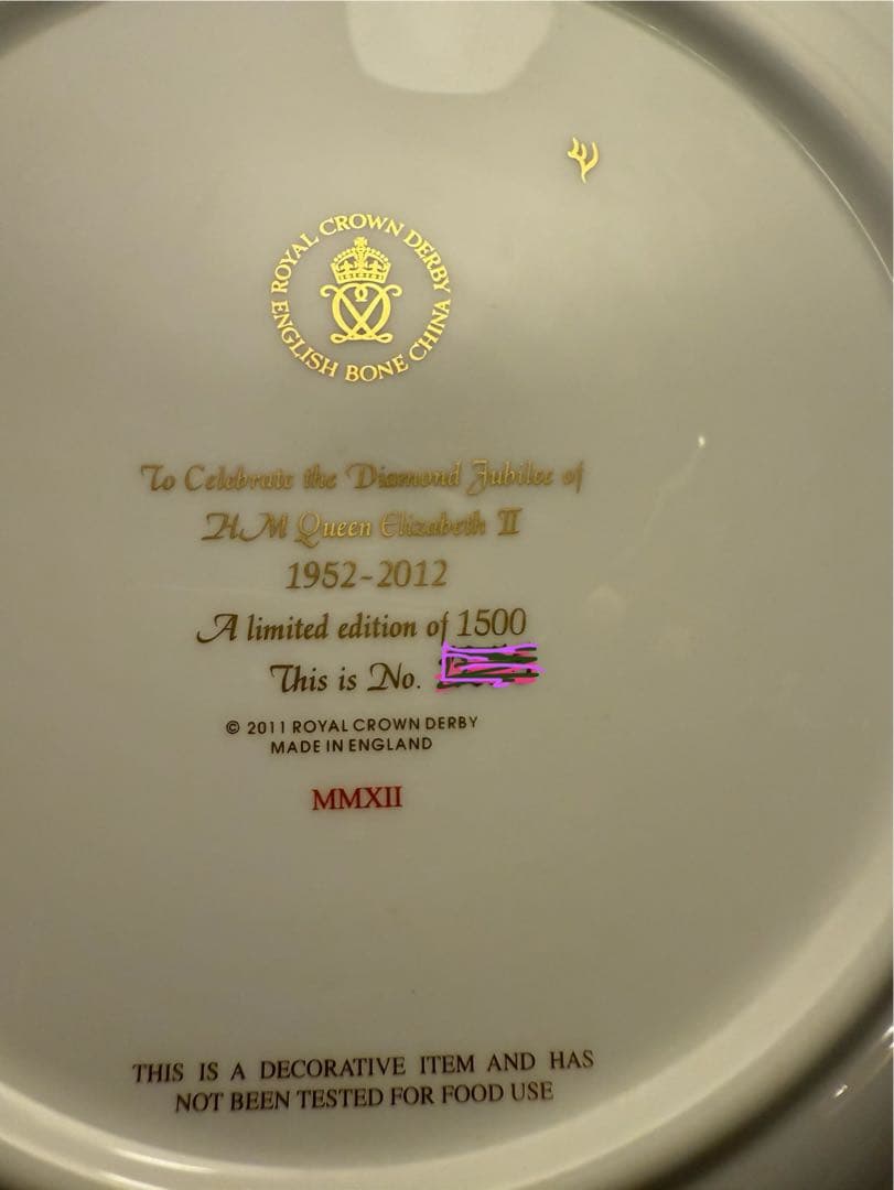 【限定品】 Crown Derby ダイヤモンドジュビリー記念