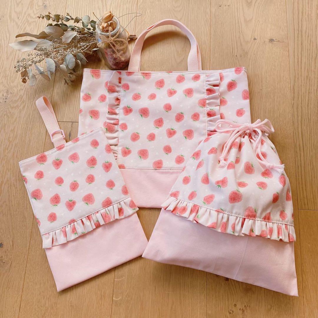 レッスンバッグ　手提げバッグ　上履き入れ　体操着入れ　3点セット　可愛い　女の子